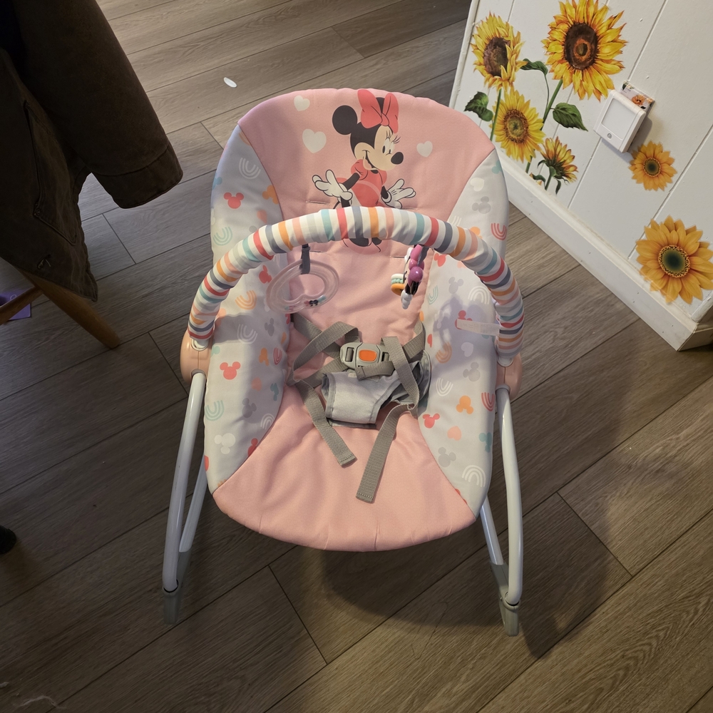 Pink Minnie Mouse Baby Bouncer